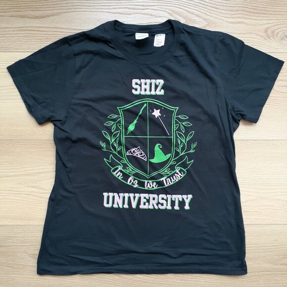 Wicked - Shiz University Crest - New Women's Large Black T-Shirt - Picture 4 of 4
